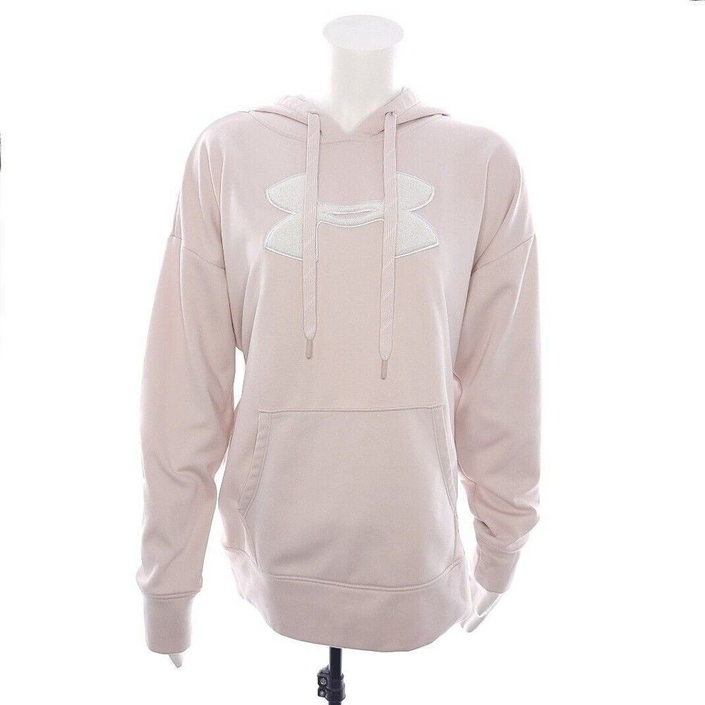 Under Armour Pullover Fleece Hooded Sweater Kangaroo Pockets Medium Loose Fit